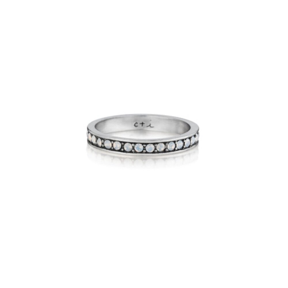 Opal Pave' Stacking Ring